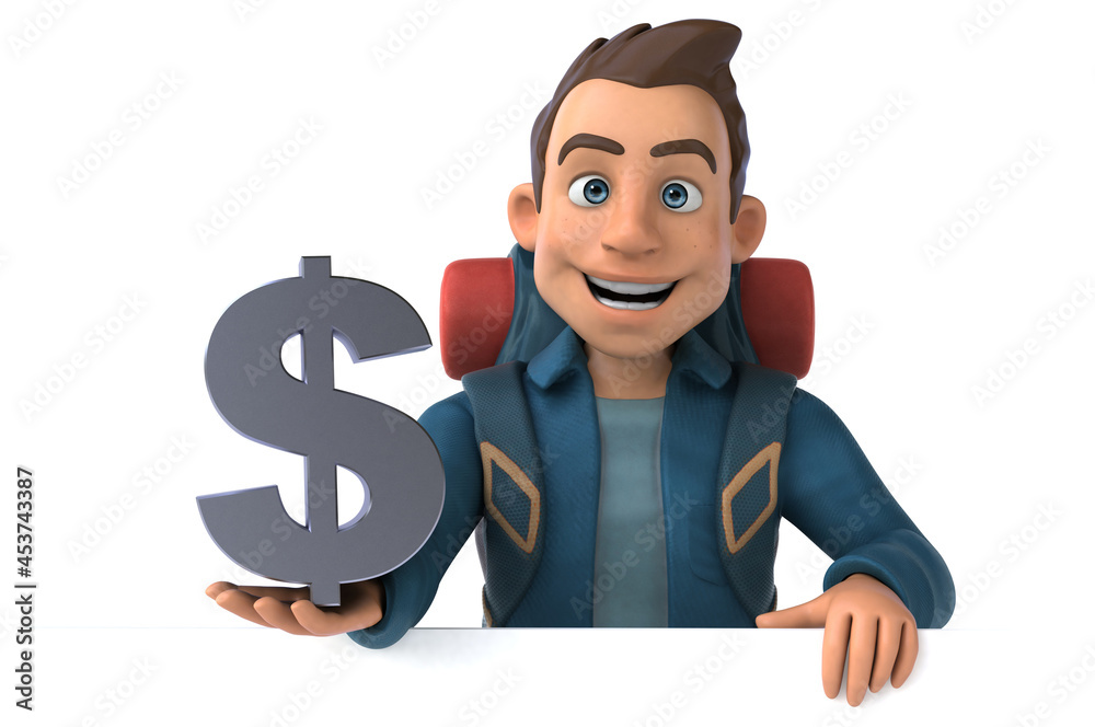 Fun illustration of a 3D cartoon backpacker Fun illustration of a 3D cartoon backpacker