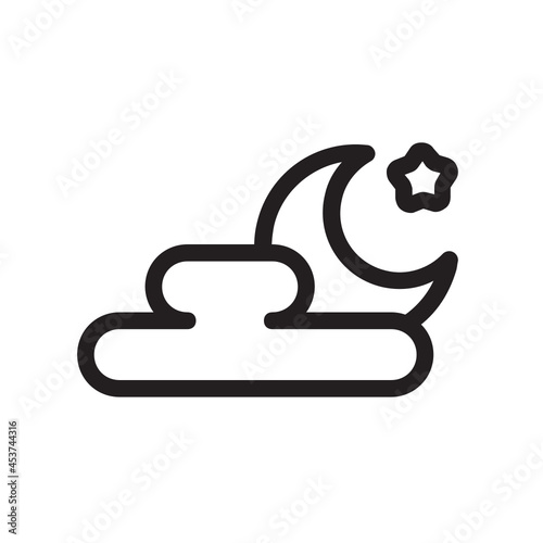 Cloudy , Weather outline icon.