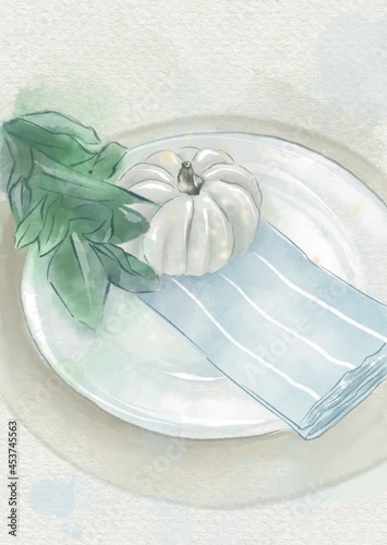 table setting Thanksgiving Day