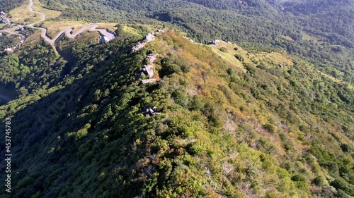 aerial snake mountain ridgeline, snake mountain north carolina, nc near boone and blowing rock nc, north carolina photo