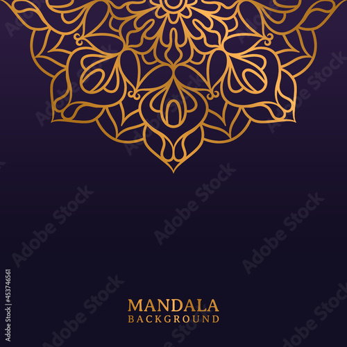 Luxury mandala background With Golden Arabesque