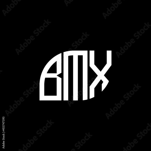 BMX letter logo design on black background Fotobehang