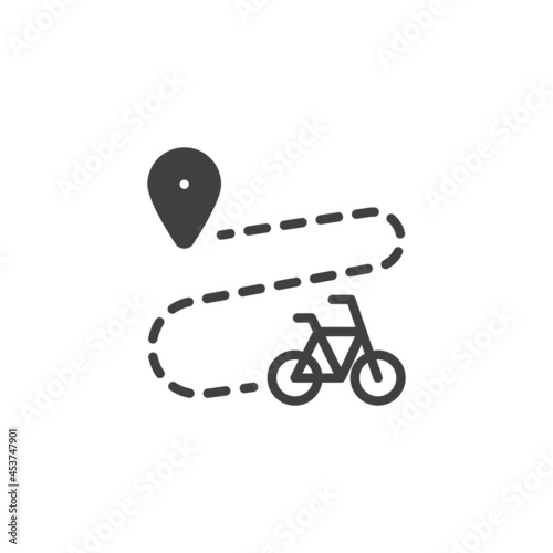 Bike route vector icon