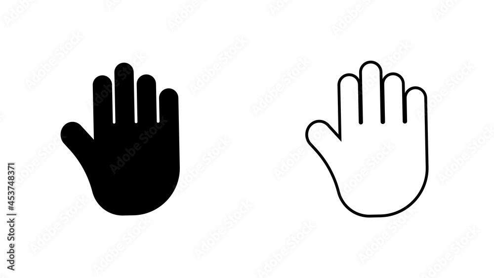Hand icon set. illustration on white background Hand icon set. illustration on white background