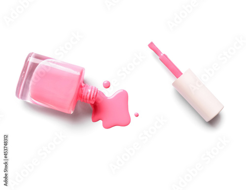 Overturned bottle of nail p...