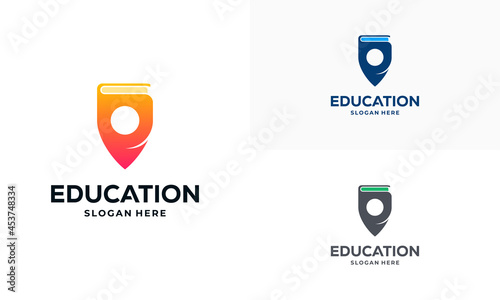 Education Point logo designs concept vector illustration, Learning Center logo symbol icon template