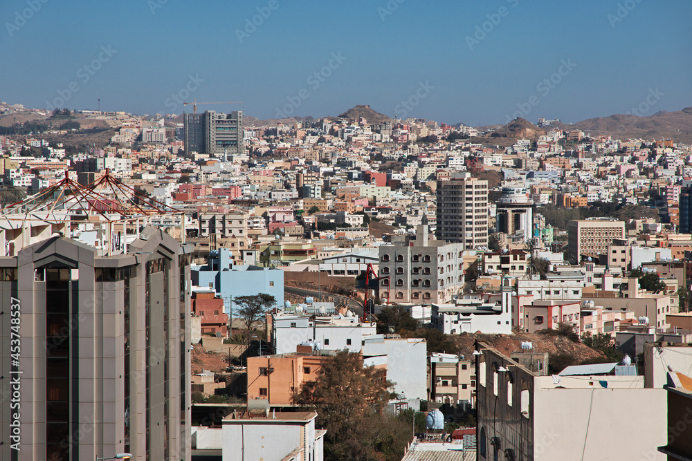 The panoramic view of Abha city, Saudi Arabia