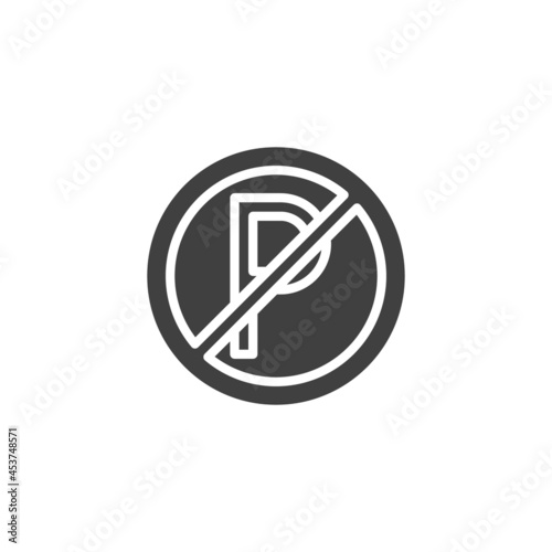 Free Download No parking sign vector icon - GFXLoad