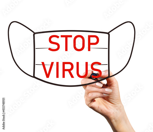 STOP VIRUS inscription