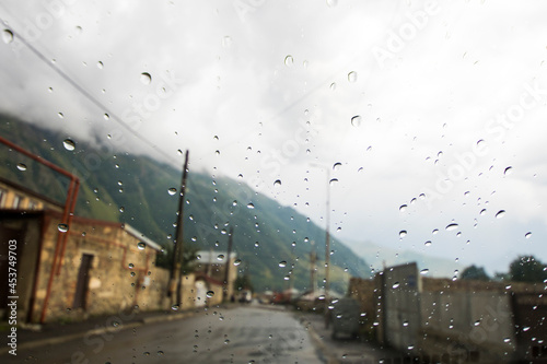 Old famous village in Achkhoti in Georgia, travel photo