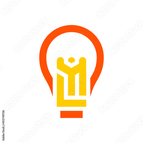L&M lamp logo design that can be used for company symbols