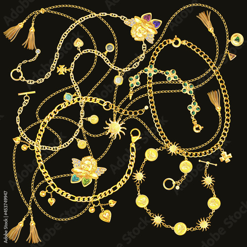 Gold Chains, Elements, Brooches Collections
