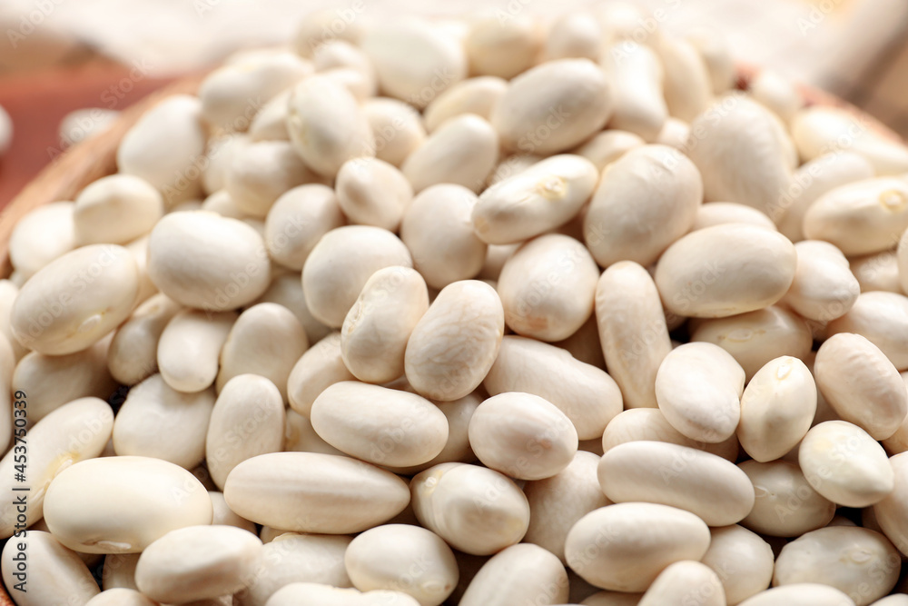 Raw beans as background, closeup Raw beans as background, closeup