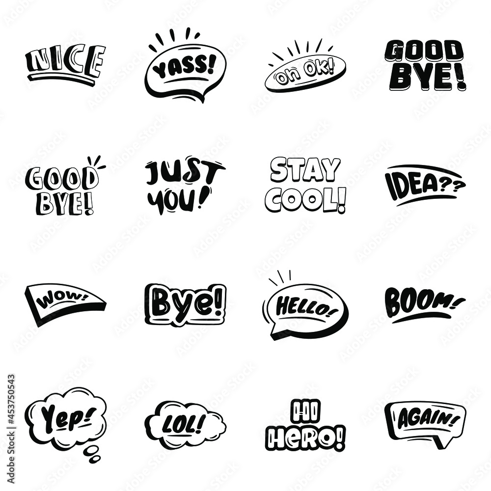 Obraz premium Catchy Slogans - Creative Editable Vector Collection