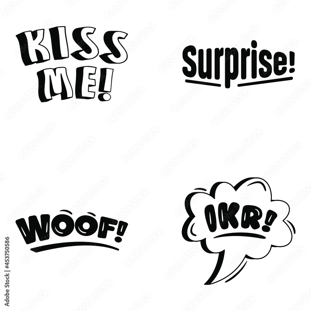 Collection of Modern Catchphrases and Typography Vectors Stock Vector