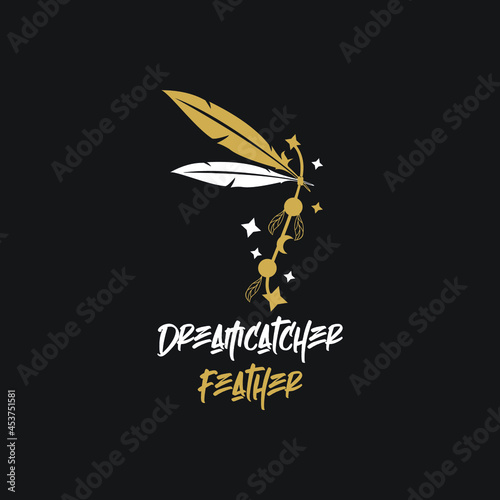 dream catcher feather logo exclusive design inspiration