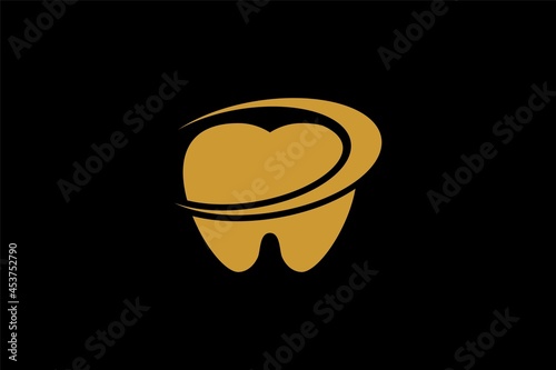 Dental clinic logo design. Dental care sign symbol. Tooth icon vector. 