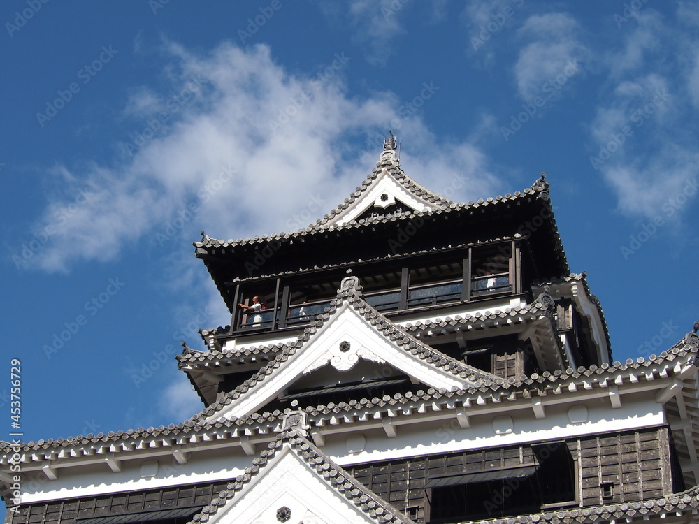 晴天の熊本城、熊本地震前