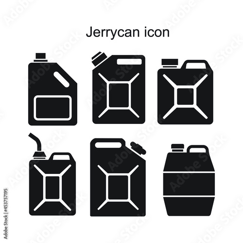 Jerrycan icon template black color editable. Jerrycan icon symbol Flat vector illustration for graphic and web design.