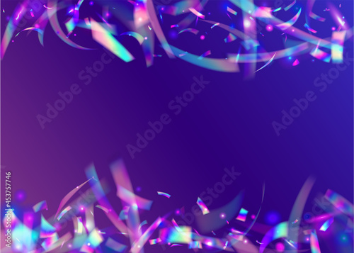 Light Background. Shiny Colorful Decoration. Flying Art. Metal D
