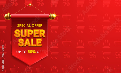 Super sale banner template design