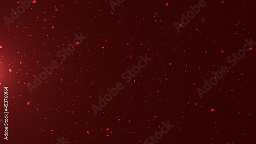 Red particle background with flare