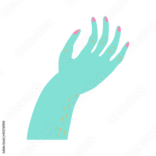 Vector Halloween clipart illustration of a zombi arm for decoration