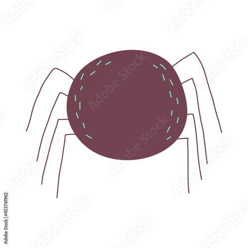 Vector Halloween clipart illustration of a spider for decoration