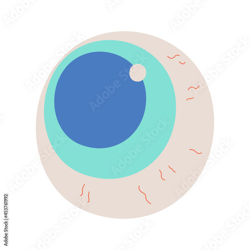 Vector Halloween clipart illustration of an eyeball for decoration
