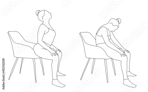 chair yoga, cat cow, marjaryasana bitilasana, chakravakasana