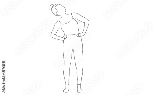 yoga, standing side stretch bend variation