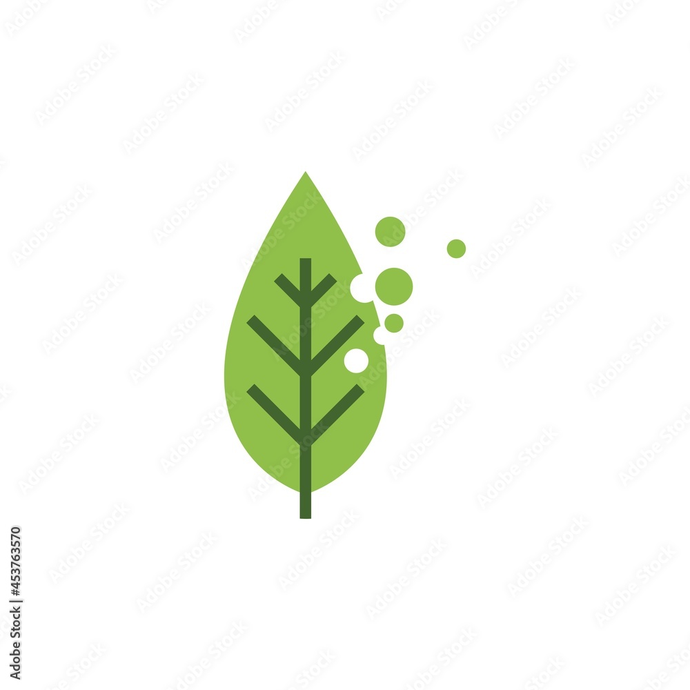 Obraz premium Green leaf illustration