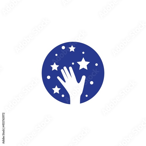 Hand and star vector