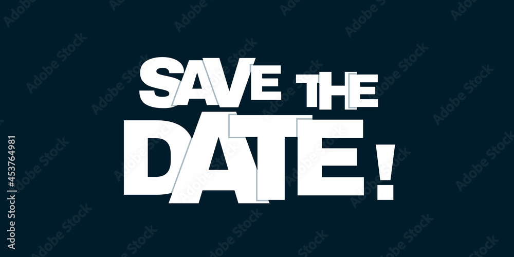 Obraz premium Save the date lettering illustration