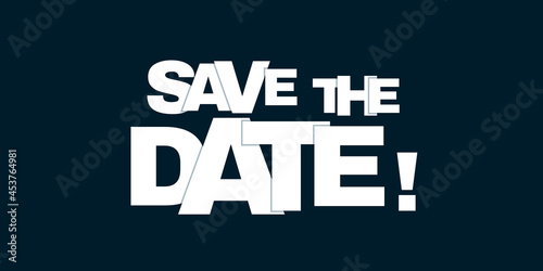 Save the date lettering illustration