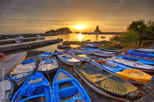 The little port of Aci Trezza, Sicily, Italy