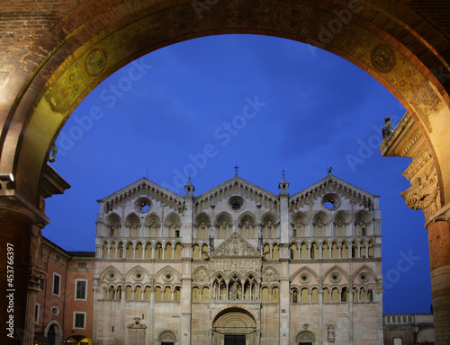 Facade of San Giorgio s cathedral  Ferrara  Italy