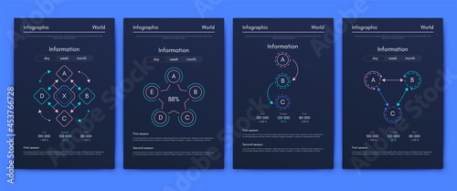 Wallpaper Mural Vector graphics infographics with mobile phone. Template for creating mobile applications, workflow layout, diagram, banner, web design, business reports Torontodigital.ca