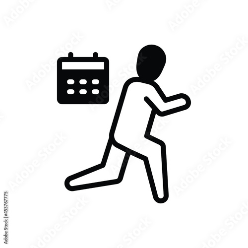 Black solid icon for regularly