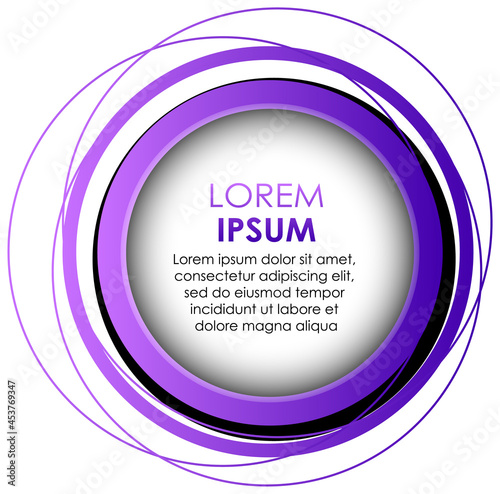 Circle purple gradient abstract banner template