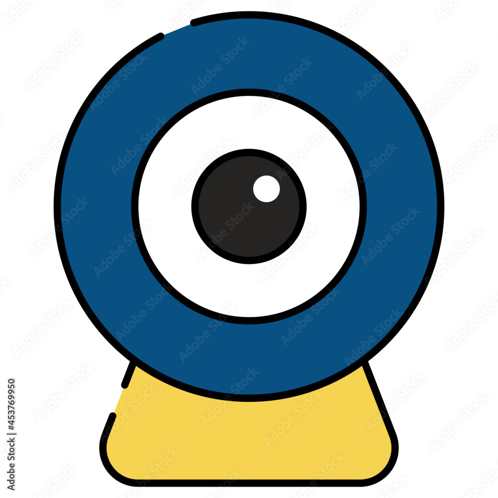 A modern technology icon of webcam