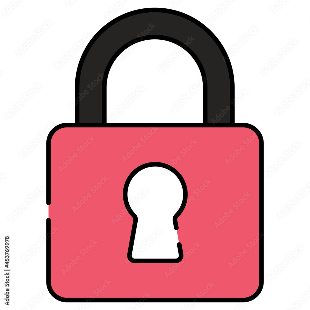 Trendy vector design of padlock Trendy vector design of padlock