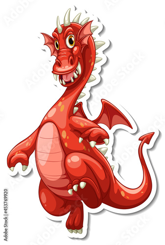 Cute Dragon cartoon character sticker