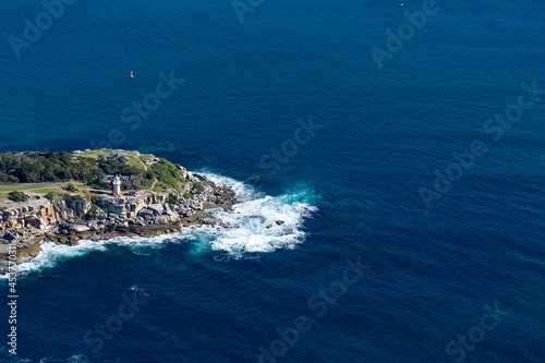aerial view of Hornby Lighthouse, on the tip of South Head, New South Wales, Australia
