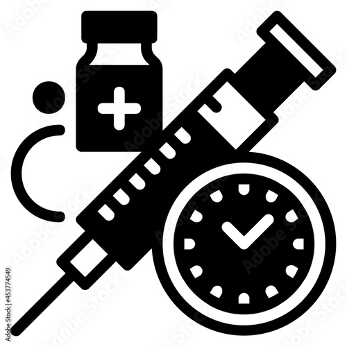 time glyph icon