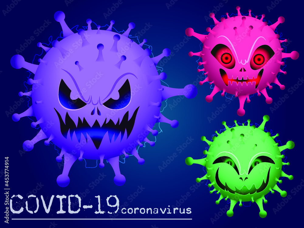 Corona virus devil vector Corona virus devil vector