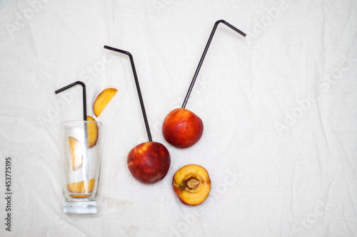 black cocktail tubes on a white background