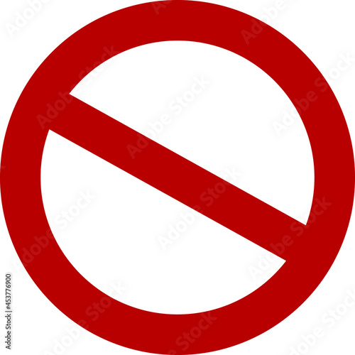 Stop do not no entry sign and symbol	