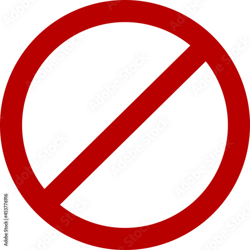 Stop do not no entry sign and symbol	