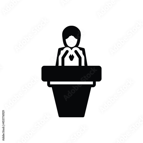 Black solid icon for chancellor